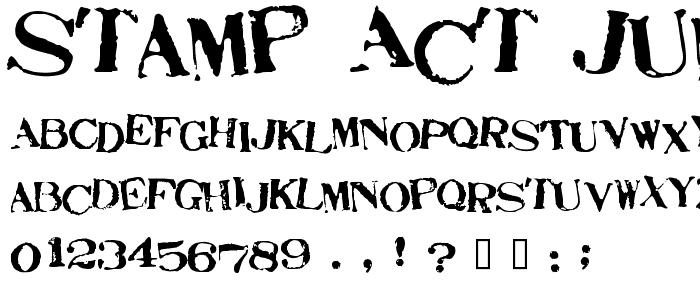 Stamp Act Jumbled font